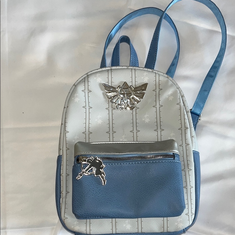 Zelda x‎ Bioworld Blue and Silver Mini Backpack